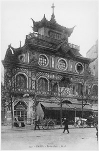 Ansichtkaart van het Cafe-concert Ba-ta-clan, later gespeld Bataclan, 50 Boulevard Voltaire, Parijs, ca. 1900 door French Photographer